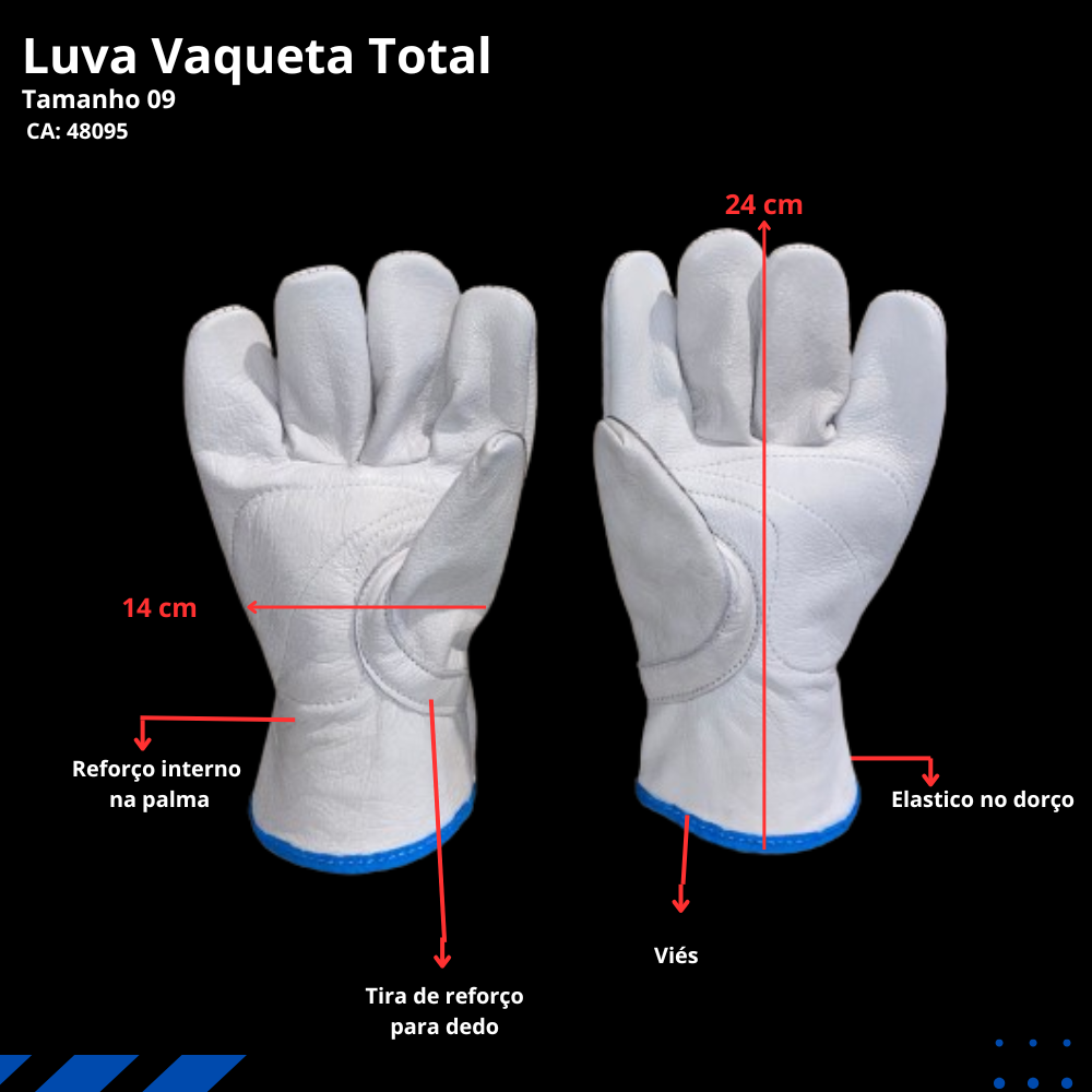 Luva Vaqueta Total - PAR